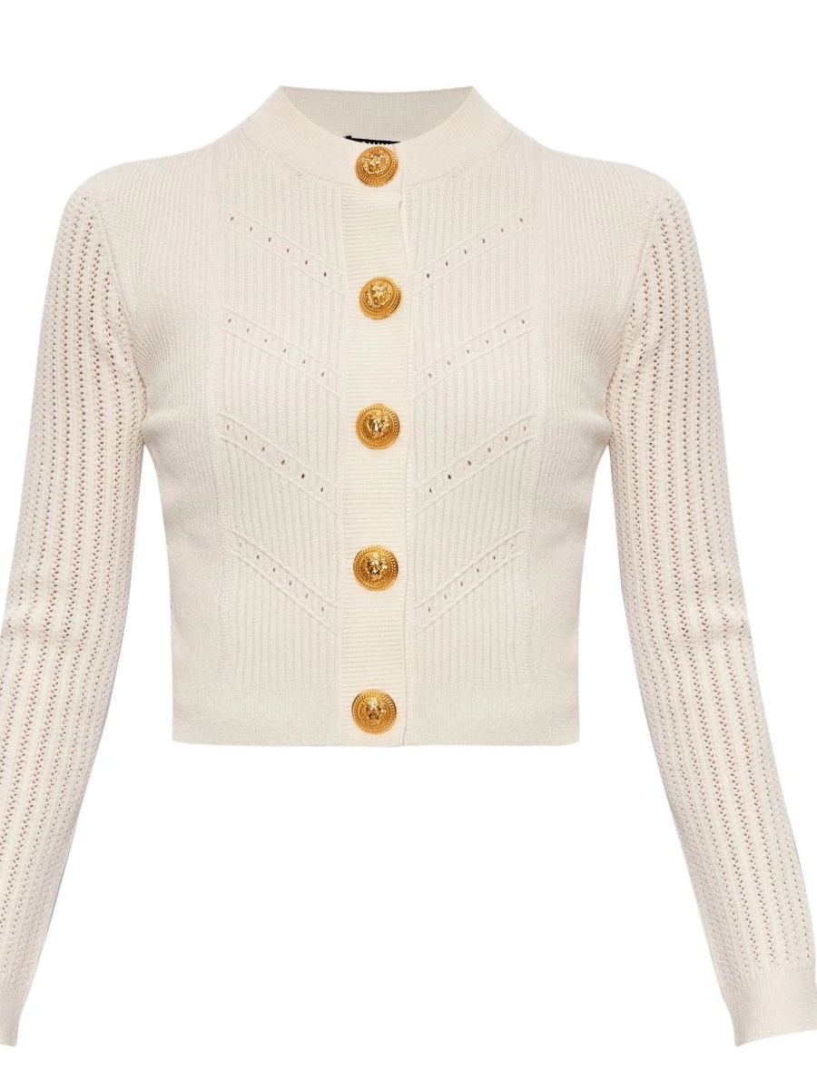 Affordable Women cardigan ribbed-knit Versace 0715